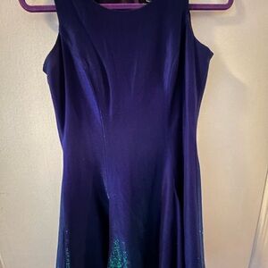 Elegant Purple Sleeveless Dress Be Smart Women’s Shimmer Purple Blue Cocktail